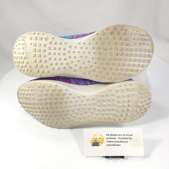 Skechers Burst Athletic Lace Up Running Shoe Womens Size 8 12437 Blue White - Picture 9 of 9